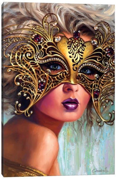 Golden Mask Canvas Art Print - Costume Art