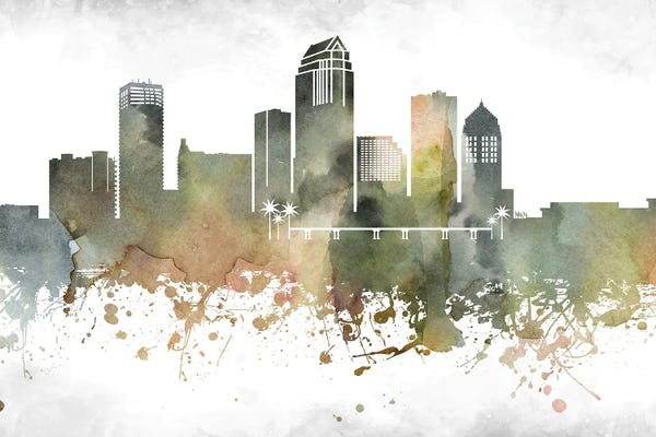 Tampa Bay: Tampa Skyline by WallDecorAddict