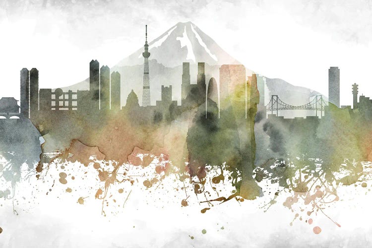 Tokyo Skyline by WallDecorAddict wall art