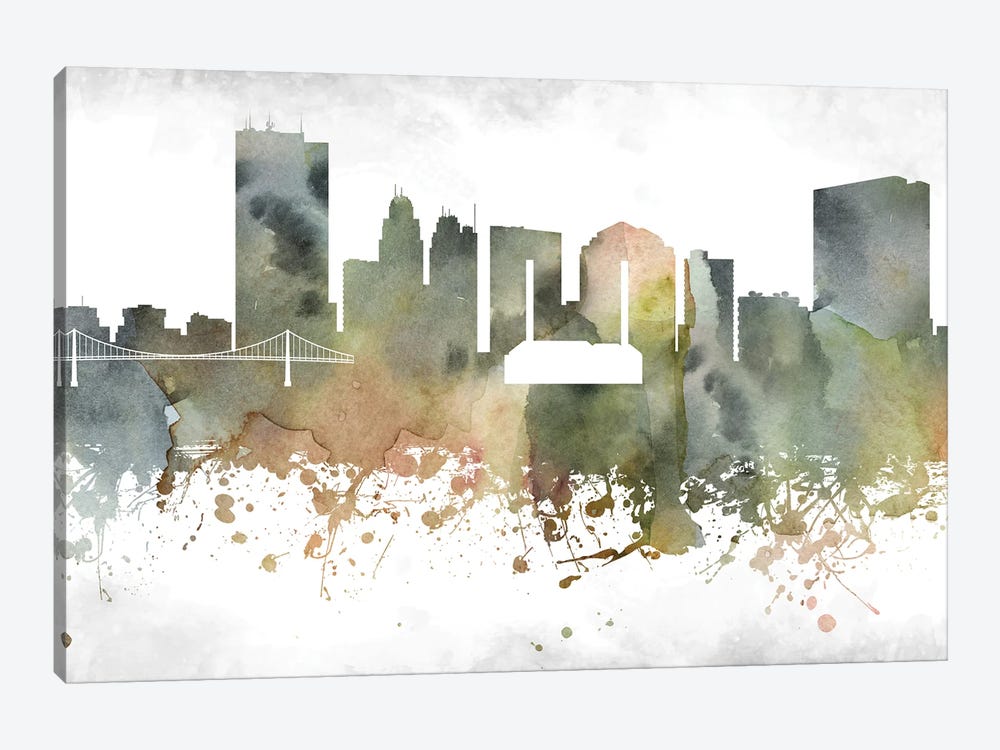 Toledo Skyline by WallDecorAddict 1-piece Canvas Art Print