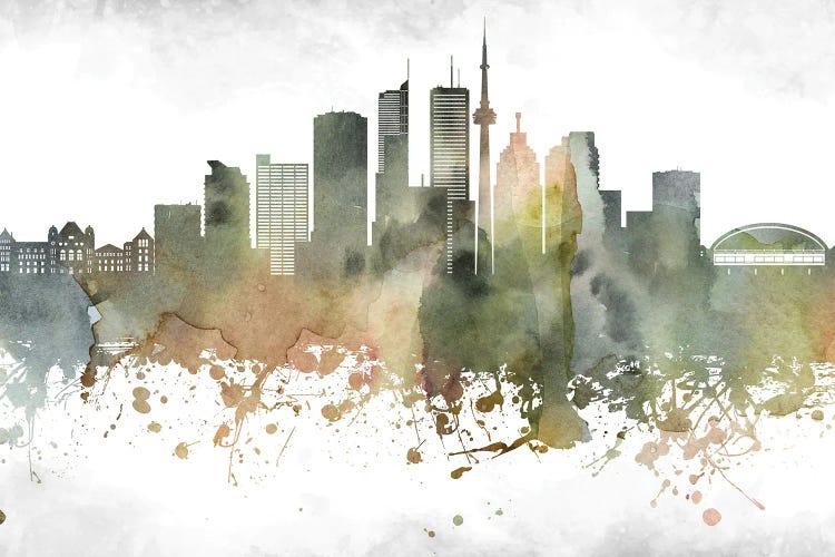 Toronto Skyline by WallDecorAddict wall art