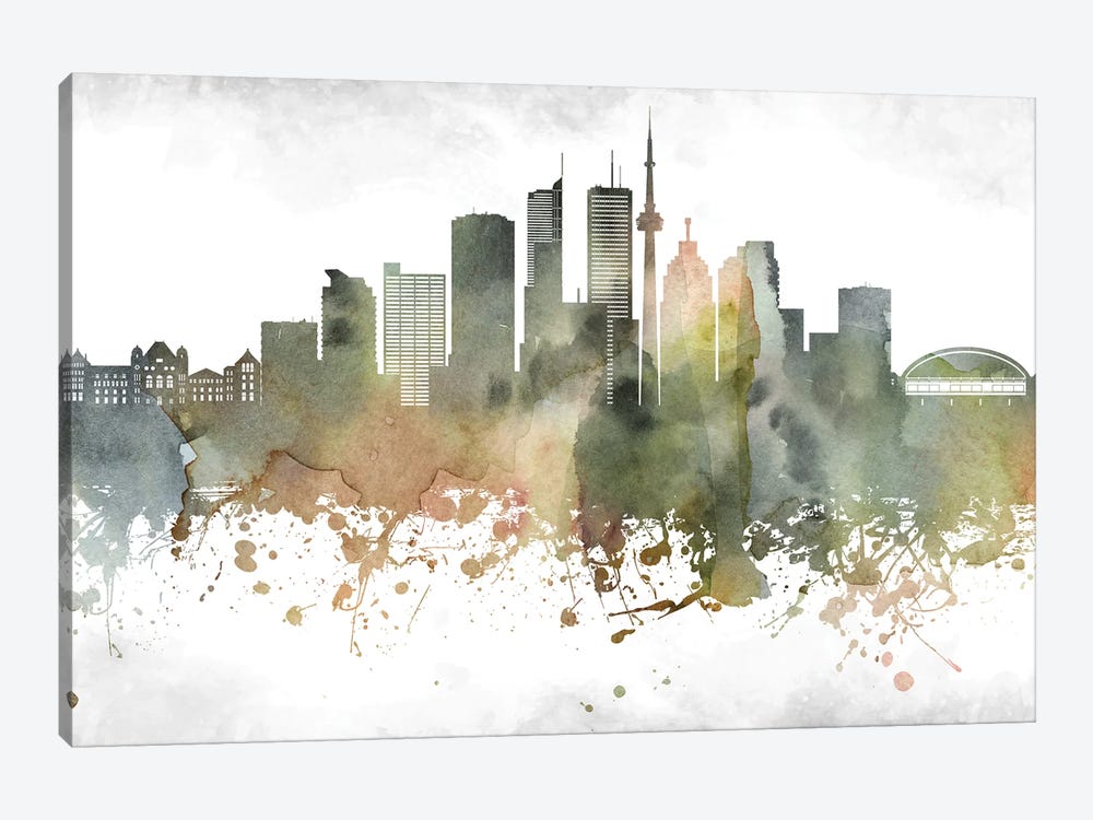Toronto Skyline by WallDecorAddict 1-piece Canvas Art