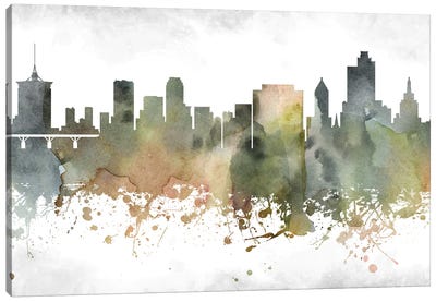 Tulsa Skyline Canvas Art Print - WallDecorAddict