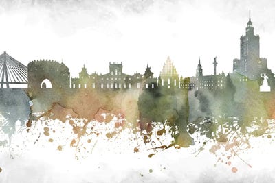 Warsaw Skyline by WallDecorAddict multi panel art