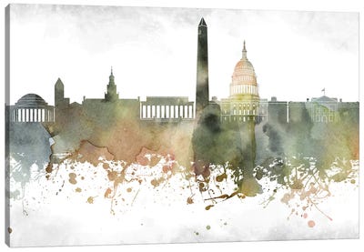 Washington Skyline Canvas Art Print - WallDecorAddict