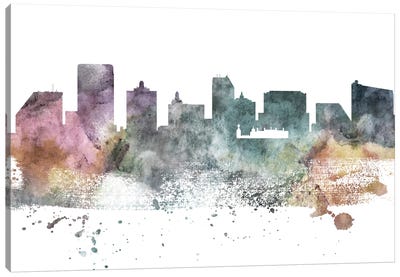 Atlantic City Pastel Skyline Canvas Art Print - New Jersey Art