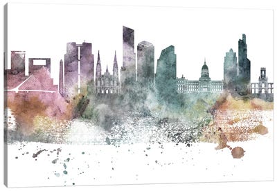 Buenos Aires Pastel Skyline Canvas Art Print - Buenos Aires
