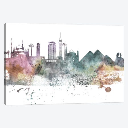 Cairo Pastel Skyline Canvas Print #WDA1031} by WallDecorAddict Art Print