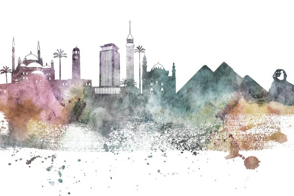 Africa: Cairo Pastel Skyline by WallDecorAddict
