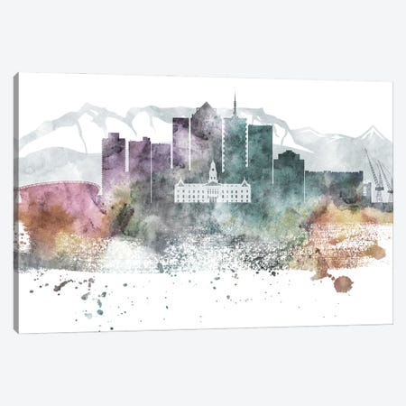 Cape Town Pastel Skyline Canvas Print #WDA1033} by WallDecorAddict Canvas Art Print
