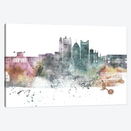Columbus Pastel Skyline Canvas Print #WDA1039} by WallDecorAddict Art Print