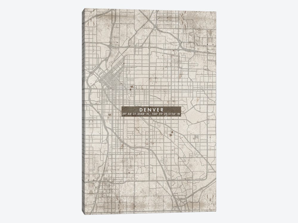 Denver City Map Abstract by WallDecorAddict 1-piece Art Print