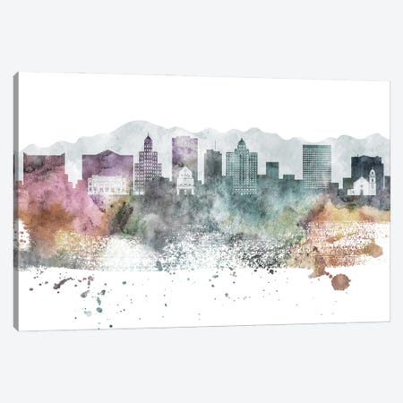 El Paso Pastel Skyline Canvas Print #WDA1048} by WallDecorAddict Canvas Wall Art