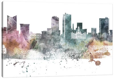 Fort Worth Pastel Skyline Canvas Art Print - Fort Worth