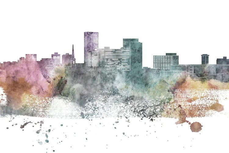 Lexington Pastel Skyline by WallDecorAddict wall art