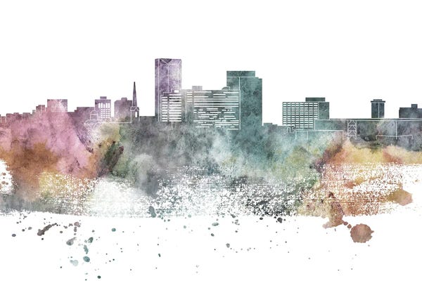 Kentucky: Lexington Pastel Skyline by WallDecorAddict