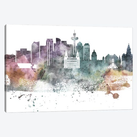 Liverpool Pastel Skyline Canvas Print #WDA1066} by WallDecorAddict Canvas Print