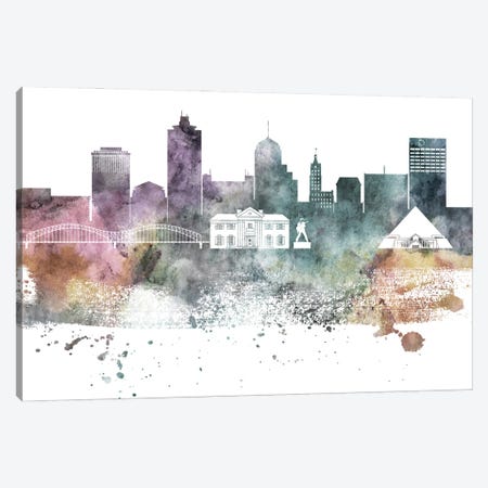 Memphis Pastel Skyline Canvas Print #WDA1073} by WallDecorAddict Art Print