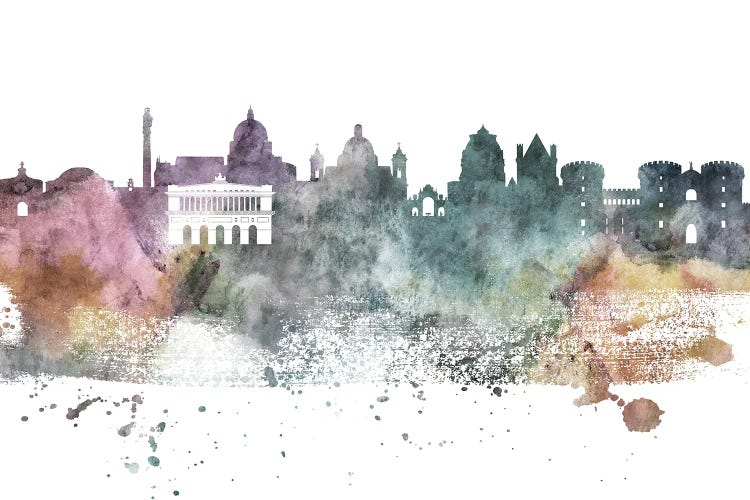 Naples Pastel Skyline by WallDecorAddict wall art