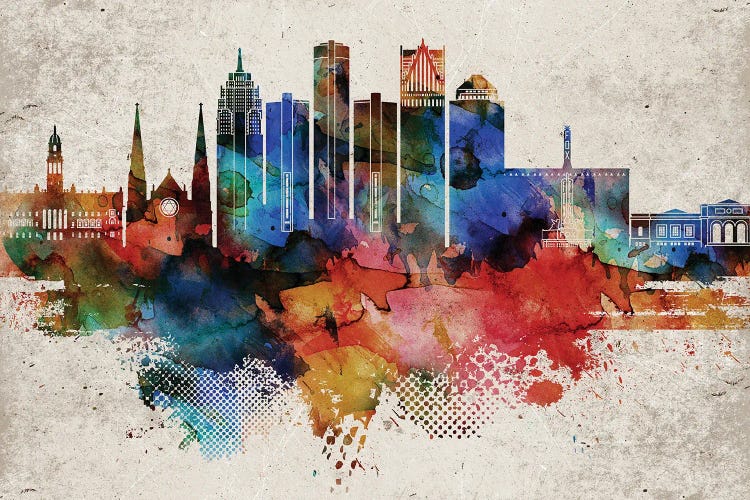 Detroit Abstract by WallDecorAddict wall art