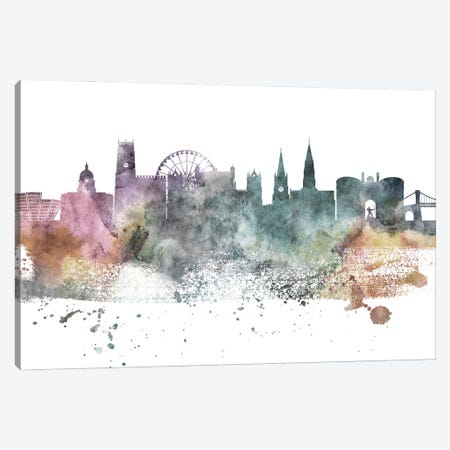 Nottingham Pastel Skyline Canvas Print #WDA1082} by WallDecorAddict Canvas Art