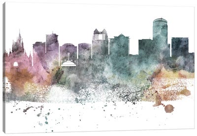 Orlando Pastel Skyline Canvas Art Print - Orlando Art