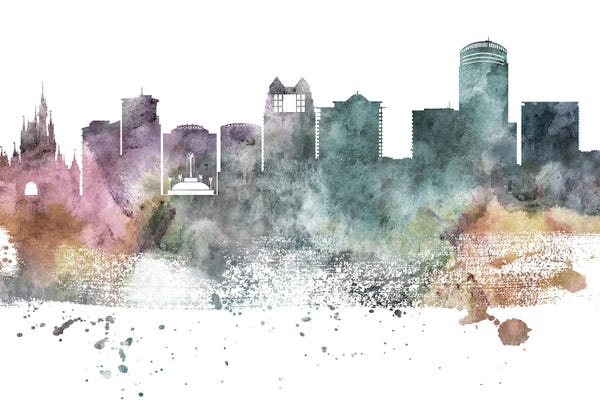 Orlando: Orlando Pastel Skyline by WallDecorAddict