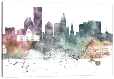 Providence Pastel Skyline Canvas Art Print