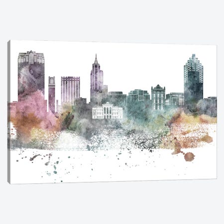 Raleigh Pastel Skyline Canvas Print #WDA1093} by WallDecorAddict Art Print