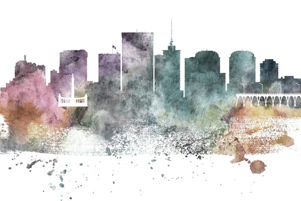 Richmond: Richmond Pastel Skyline by WallDecorAddict