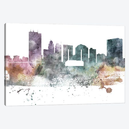 Toledo Pastel Skyline Canvas Print #WDA1105} by WallDecorAddict Canvas Artwork