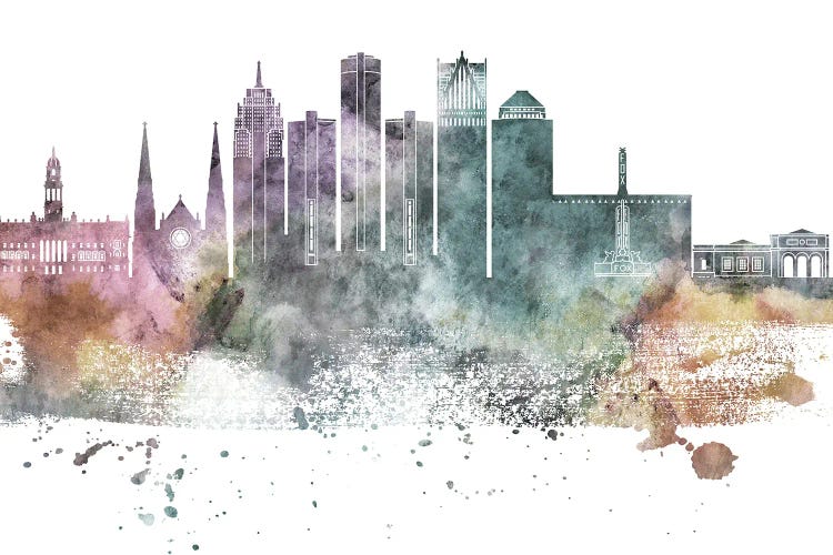 Detroit Pastel Skylines