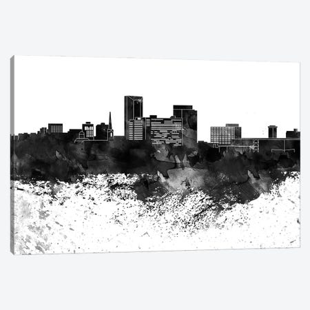 Lexington Black & White Drops Skyline Canvas Print #WDA1176} by WallDecorAddict Canvas Art Print