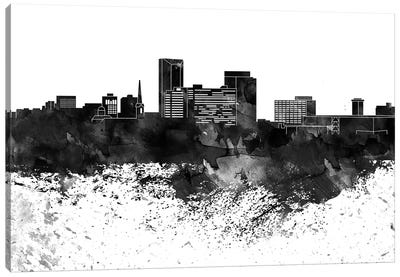 Lexington Black & White Drops Skyline Canvas Art Print