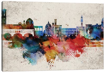 Florence Abstract Canvas Art Print - Florence Art