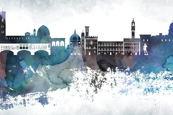 WallDecorAddict: Florence Bluish Skylines by WallDecorAddict