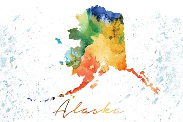 Alaska: Alaska State Colorful by WallDecorAddict