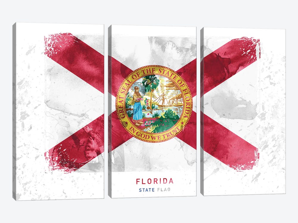 Florida by WallDecorAddict 3-piece Canvas Print