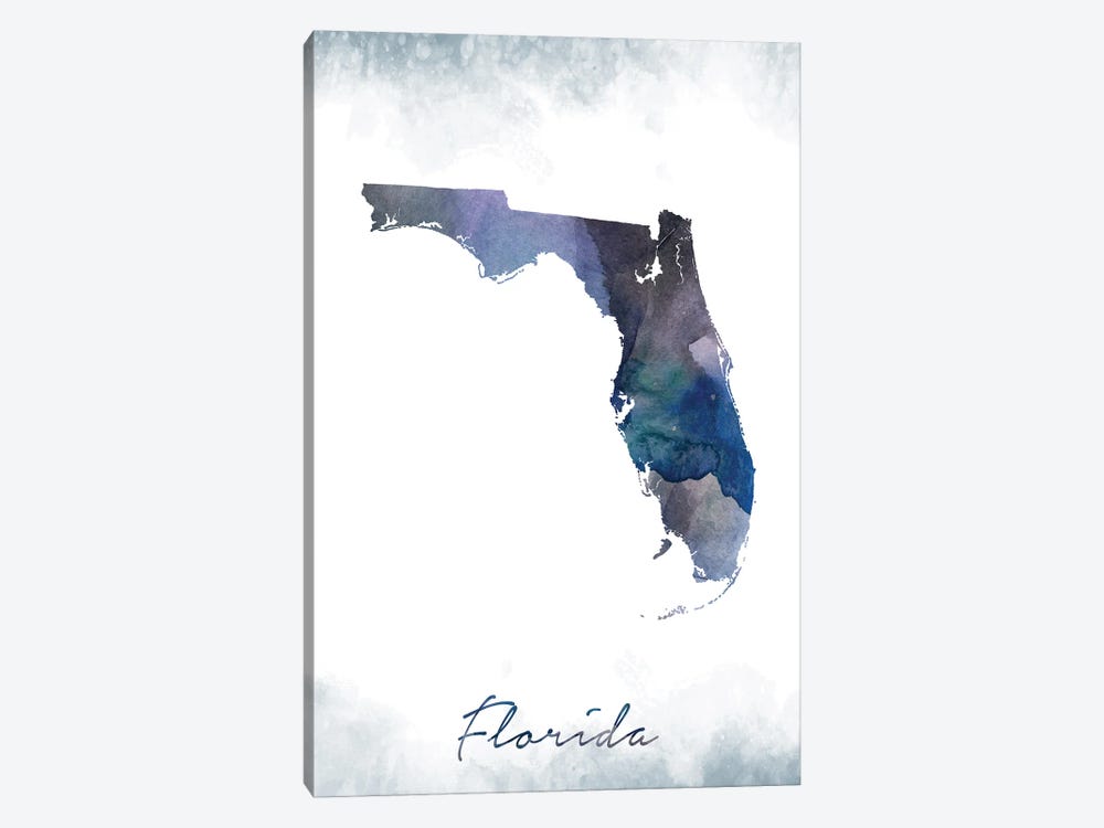 Florida State Bluish by WallDecorAddict 1-piece Canvas Art Print