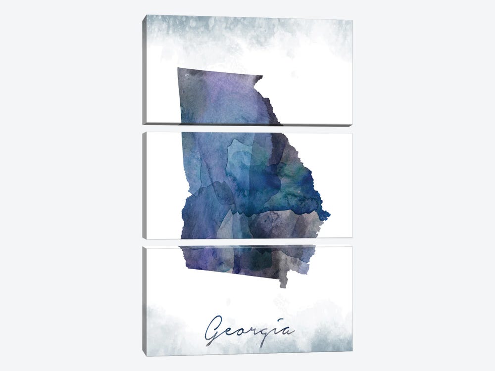 Georgia State Bluish by WallDecorAddict 3-piece Art Print