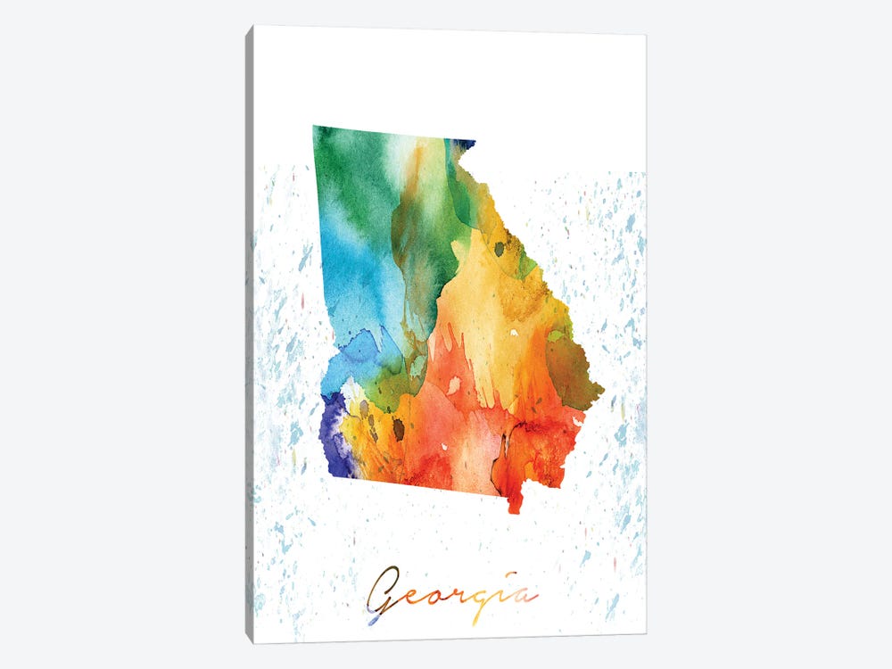 Georgia State Colorful by WallDecorAddict 1-piece Art Print
