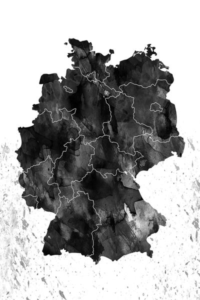 Germany Black And White by WallDecorAddict canvas print