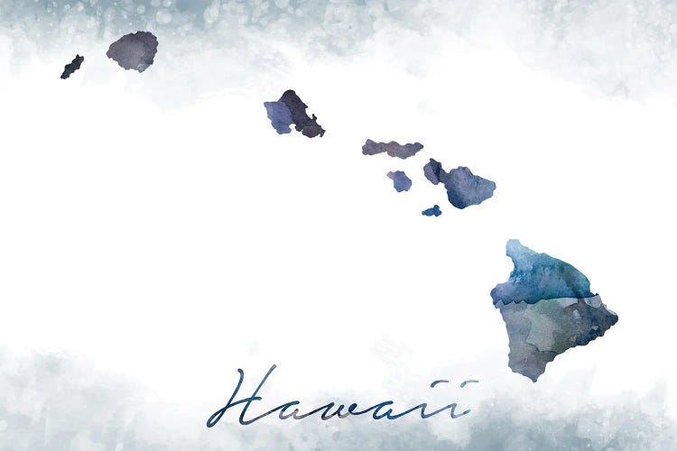 Hawaii State Bluish by WallDecorAddict wall art