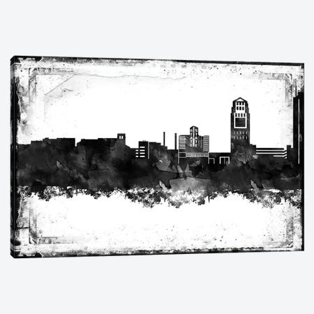 Ann Arbor Black & White Film Canvas Print #WDA1391} by WallDecorAddict Canvas Artwork
