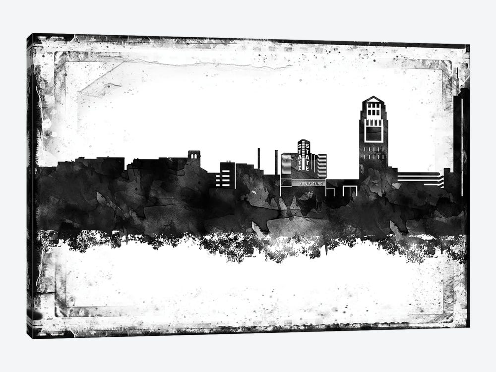 Ann Arbor Black & White Film by WallDecorAddict 1-piece Canvas Wall Art