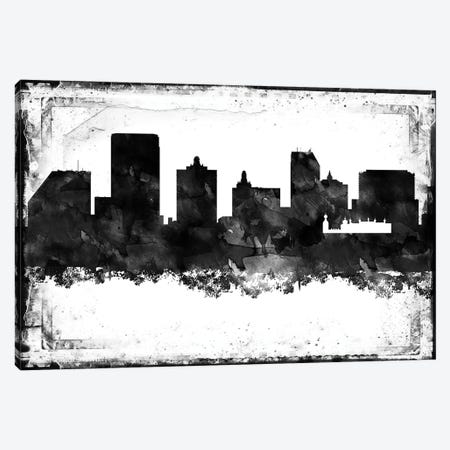 Atlantic City Black & White Film Canvas Print #WDA1393} by WallDecorAddict Canvas Wall Art