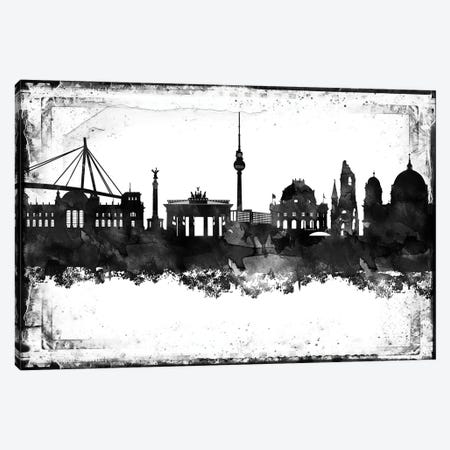Berlin Black & White Film Canvas Print #WDA1399} by WallDecorAddict Canvas Art