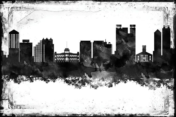 Honolulu Black And White Framed Skylines