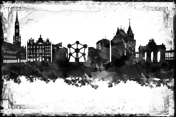 Brussels: Brussels Black & White Film by WallDecorAddict
