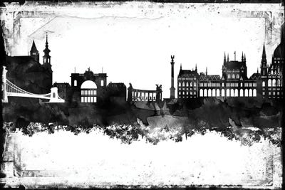 Budapest Black & White Film by WallDecorAddict multi panel art